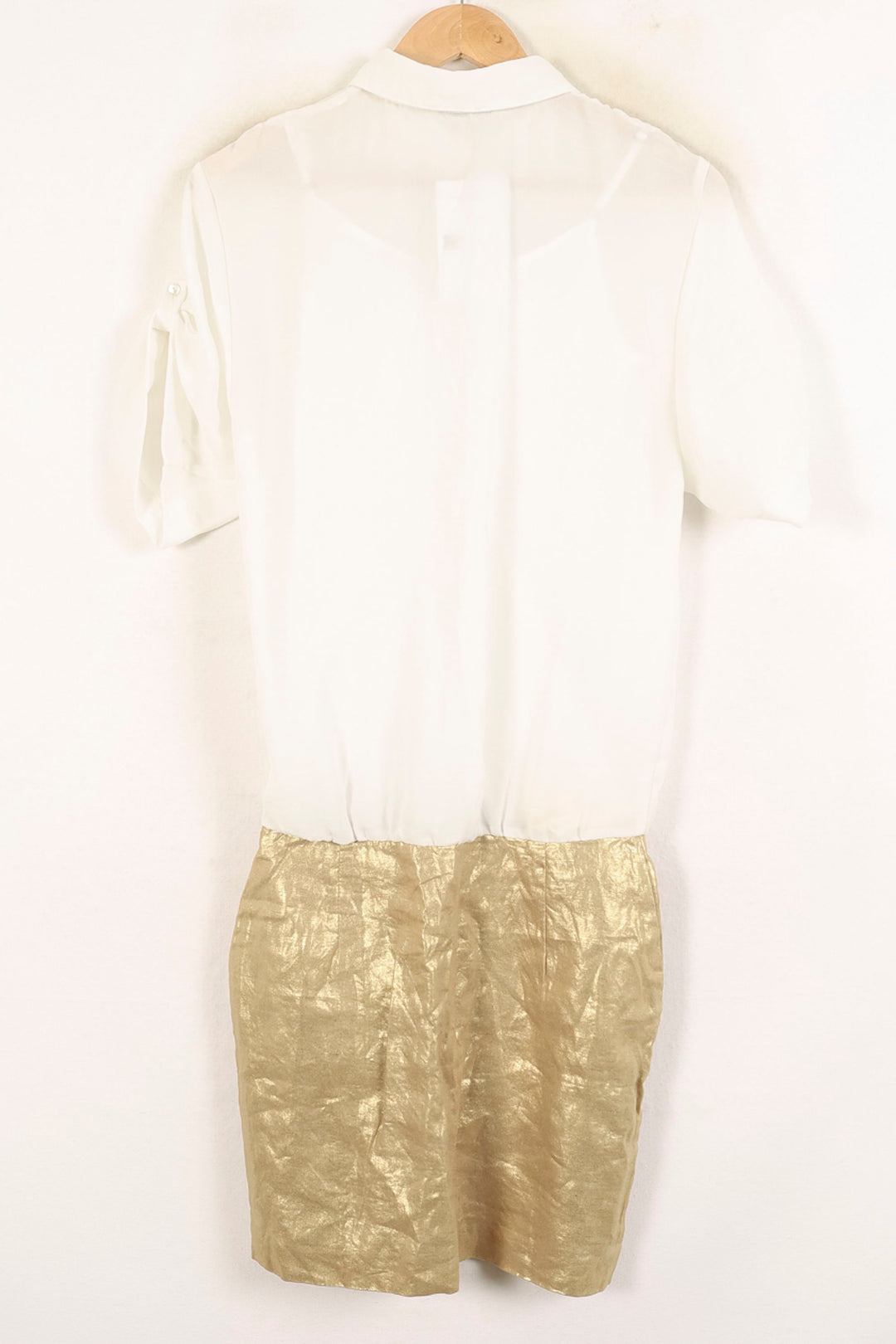 Combishort Blanc et Doré - Taille S/36 de la marque IKKS | PARAD73519 - Vendu par Paradigme - Image 4