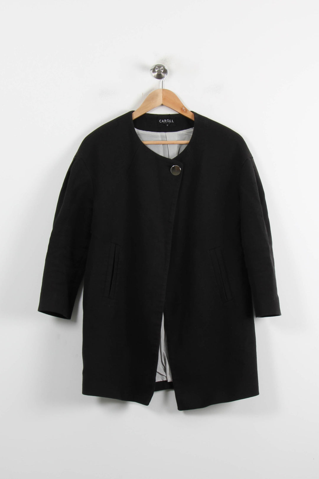Manteau Noir - Taille S/36 de la marque Caroll | PARAD73529 - Vendu par Paradigme - Image 2