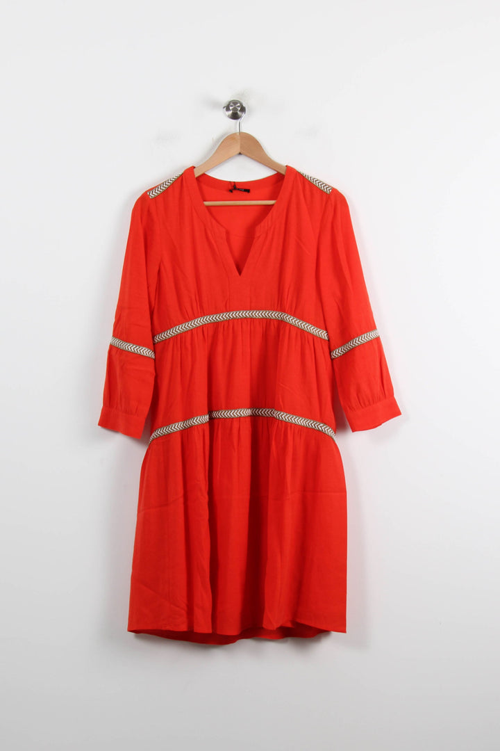 Robe Midi Orange - Taille S/36 de la marque One Step | PARAD73535 - Vendu par Paradigme - Image 2