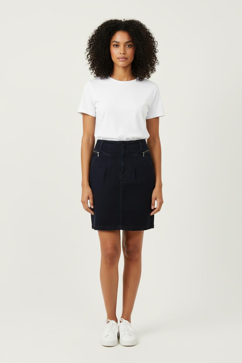 Jupe Droite Bleue - Taille S/36 de la marque One Step | PARAD73545 - Vendu par Paradigme - Image 1