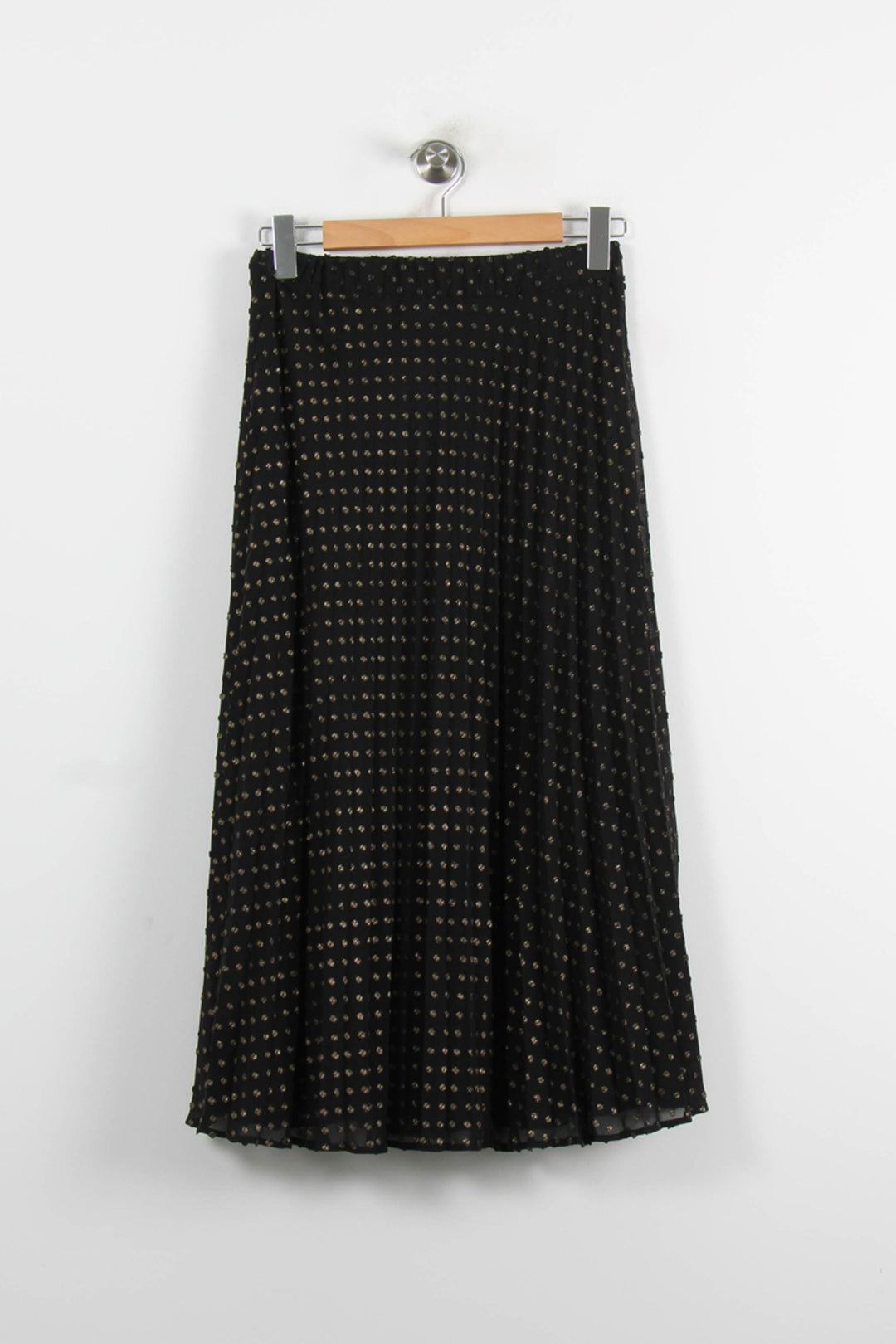 Jupe Plissée Noire et Dorée - Taille S/36 de la marque Balzac Paris | PARAD73554 - Vendu par Paradigme - Image 4