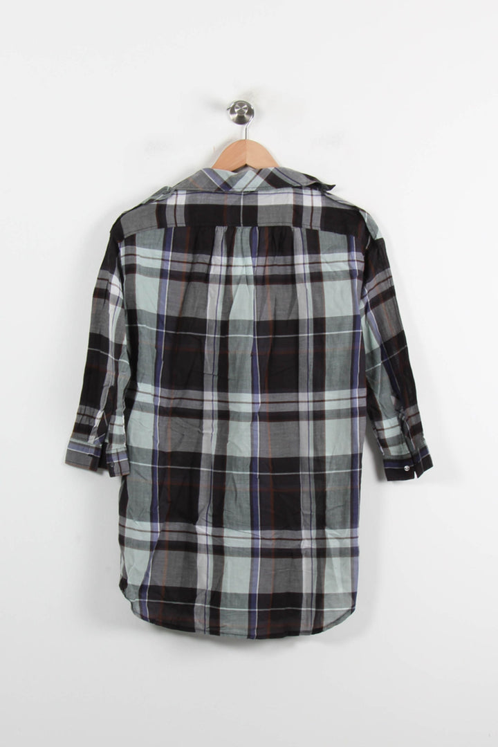 Chemise À Carreaux Noire et Blanche - Taille S/36 de la marque Sandro | PARAD73567 - Vendu par Paradigme - Image 4