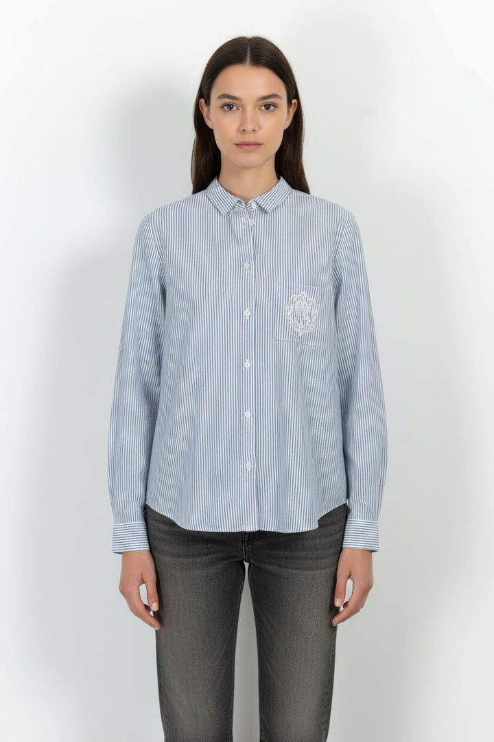 Chemise Rayée Bleue et Blanche - Taille XL/42 de la marque IKKS | PARAD73576 - Vendu par Paradigme - Image 1
