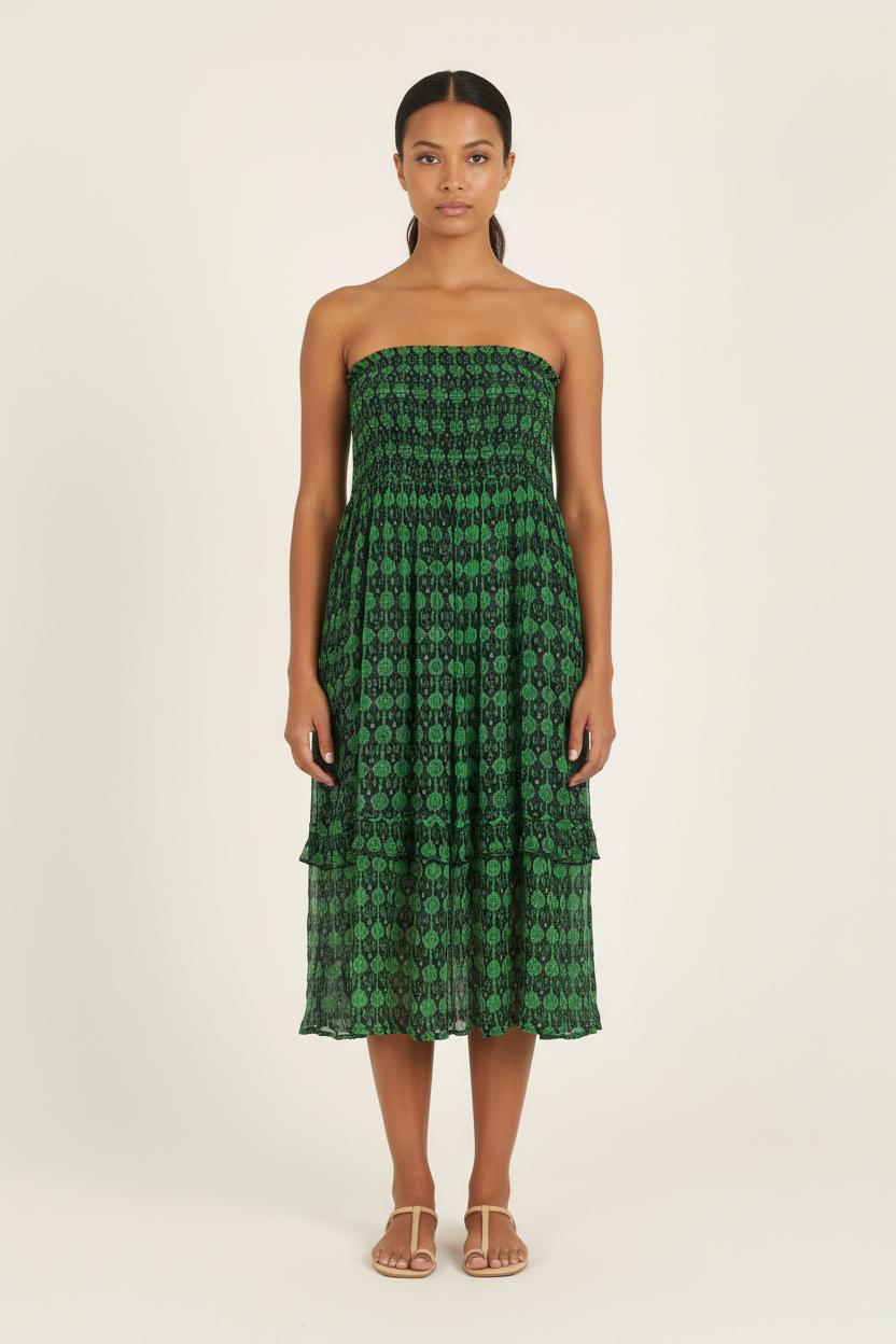 Robe Verte et Noire - Taille S/36 de la marque La Fée Maraboutée | PARAD73584 - Vendu par Paradigme - Image 1