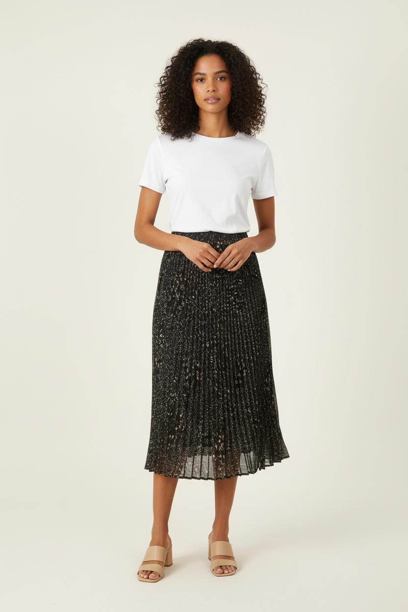 Jupe Plissée Noire - Taille M/38 de la marque La Fée Maraboutée | PARAD73585 - Vendu par Paradigme - Image 1
