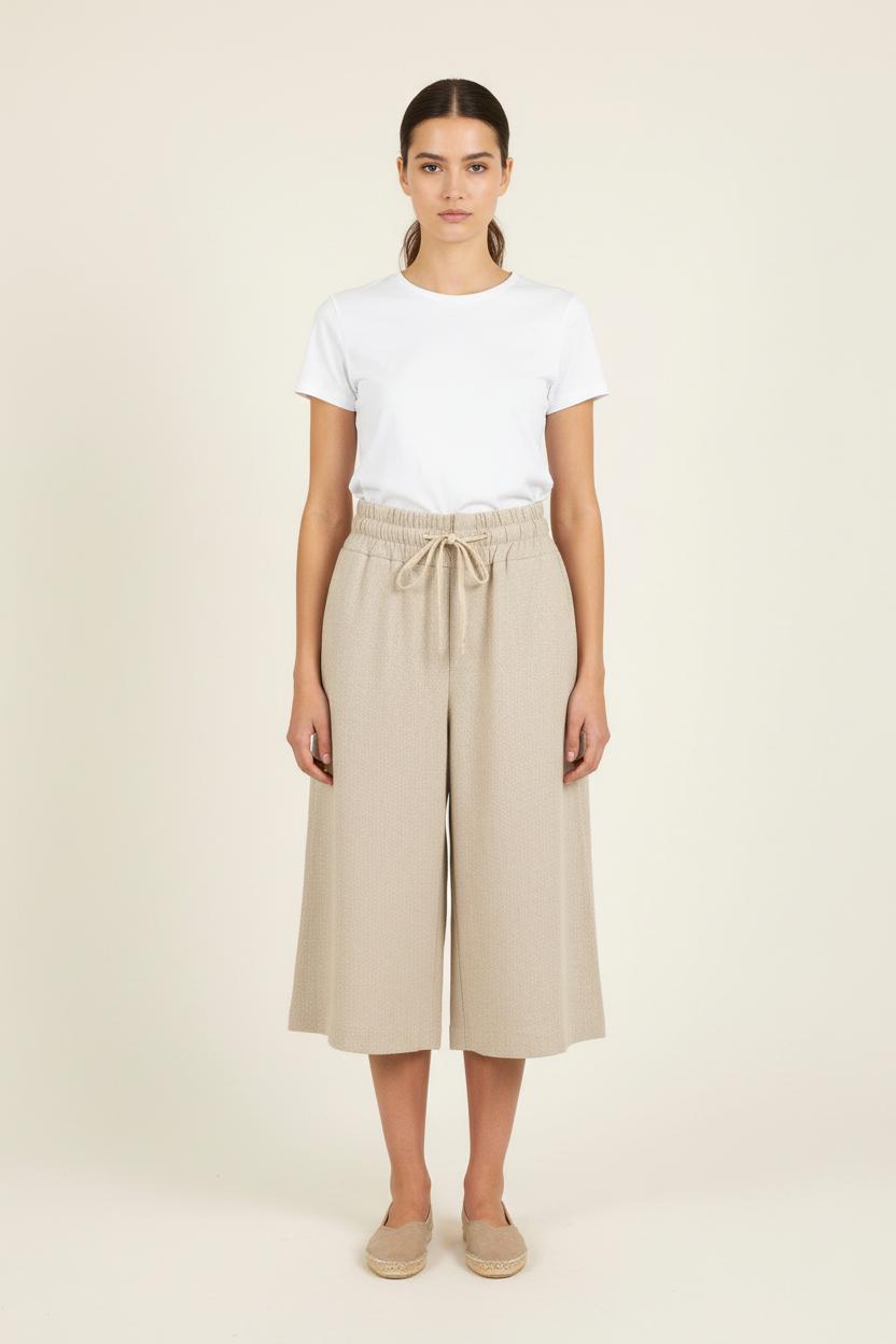Jupe Culotte Beige - Taille M/38 de la marque La Fée Maraboutée | PARAD73588 - Vendu par Paradigme - Image 1