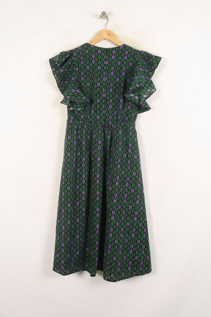 Robe Verte et Violette - Taille S/36 de la marque La Fée Maraboutée | PARAD73596 - Vendu par Paradigme - Image 4