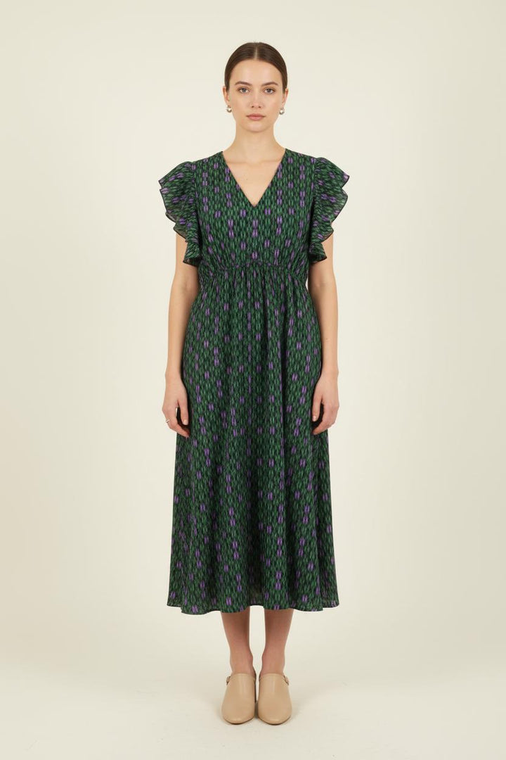 Robe Verte et Violette - Taille S/36 de la marque La Fée Maraboutée | PARAD73596 - Vendu par Paradigme - Image 1