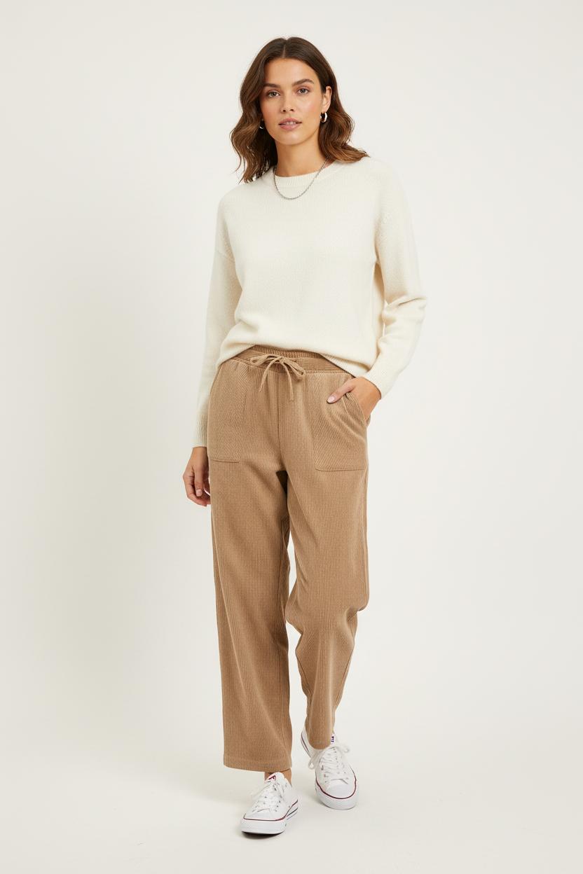 Pantalon Beige - Taille L/40 de la marque La Fée Maraboutée | PARAD73598 - Vendu par Paradigme - Image 1