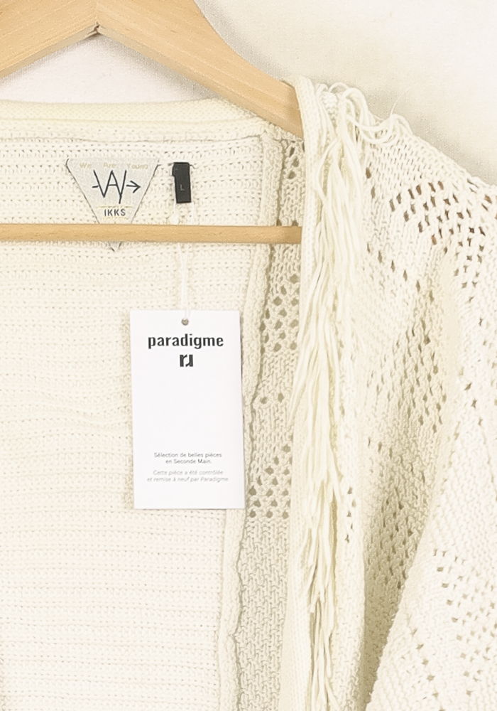 Cardigan Beige - Taille L/40 de la marque IKKS | PARAD73610 - Vendu par Paradigme - Image 3