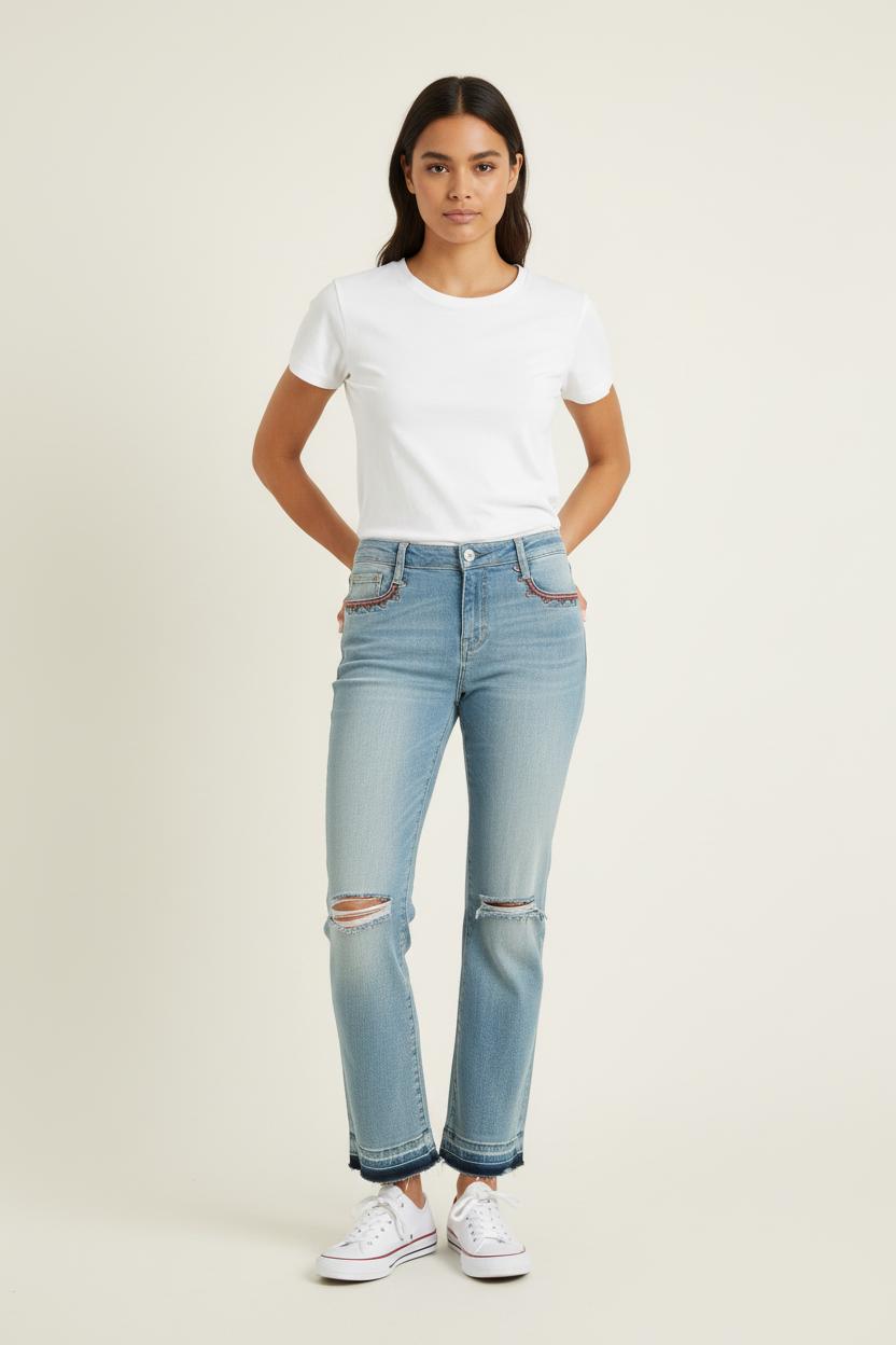 Jean Délavé Bleu - Taille L/40 de la marque Bérénice | PARAD73613 - Vendu par Paradigme - Image 1