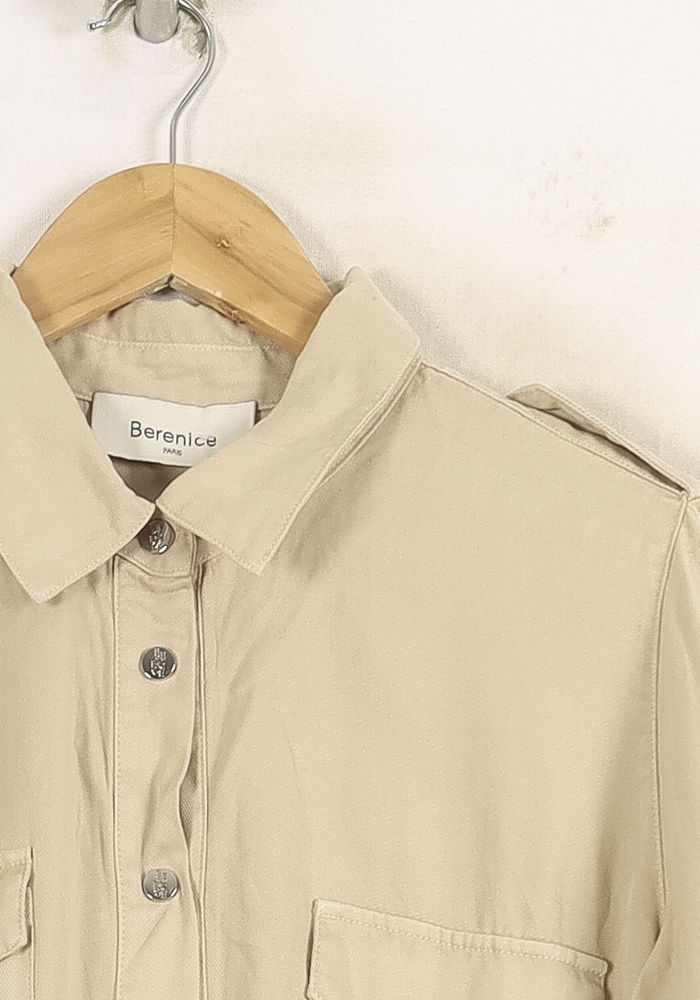 Surchemise Beige et Noire - Taille S/36 de la marque Bérénice | PARAD73634 - Vendu par Paradigme - Image 3