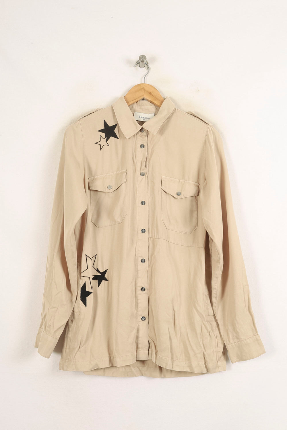 Surchemise Beige et Noire - Taille S/36 de la marque Bérénice | PARAD73634 - Vendu par Paradigme - Image 2