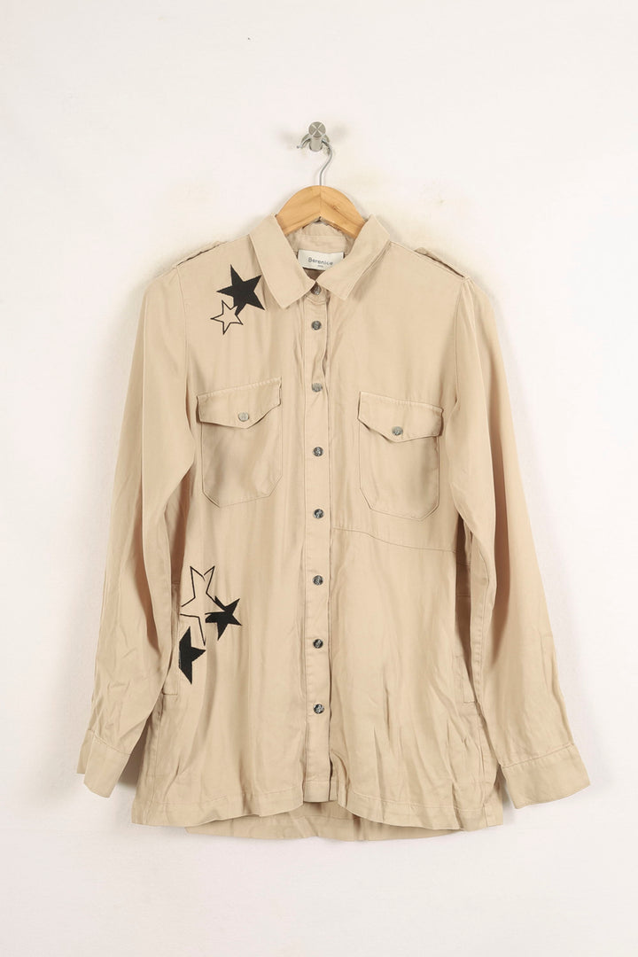 Surchemise Beige et Noire - Taille S/36 de la marque Bérénice | PARAD73634 - Vendu par Paradigme - Image 2