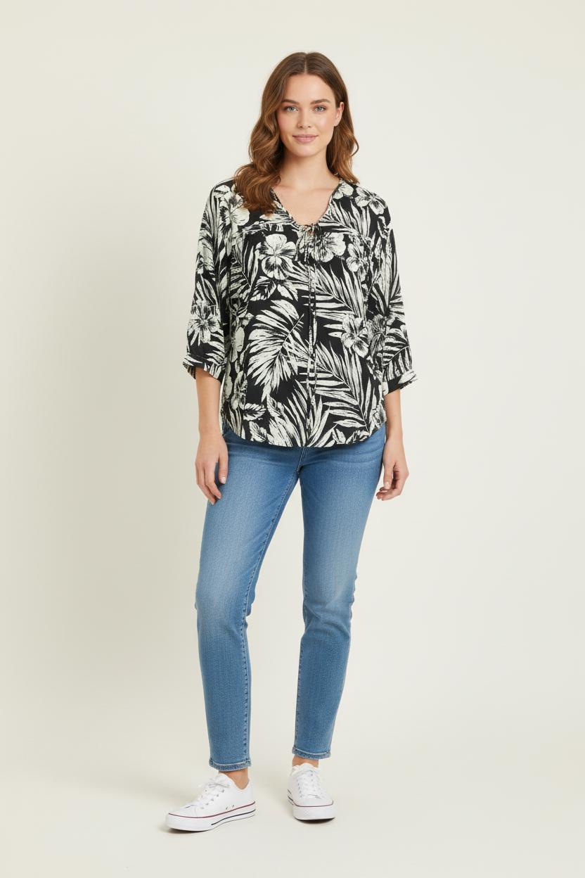 Blouse Noire et Blanche - Taille S/36 de la marque Bérénice | PARAD73639 - Vendu par Paradigme - Image 1