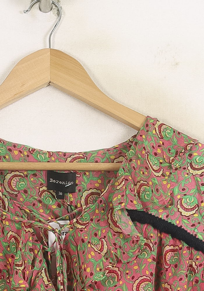 Blouse Rose et Vert - Taille S/36 de la marque Bérénice | PARAD73647 - Vendu par Paradigme - Image 3