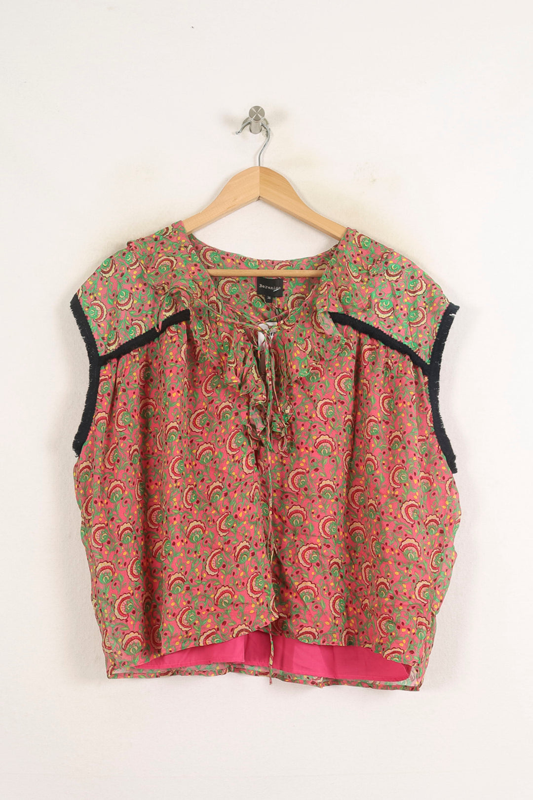 Blouse Rose et Vert - Taille S/36 de la marque Bérénice | PARAD73647 - Vendu par Paradigme - Image 2