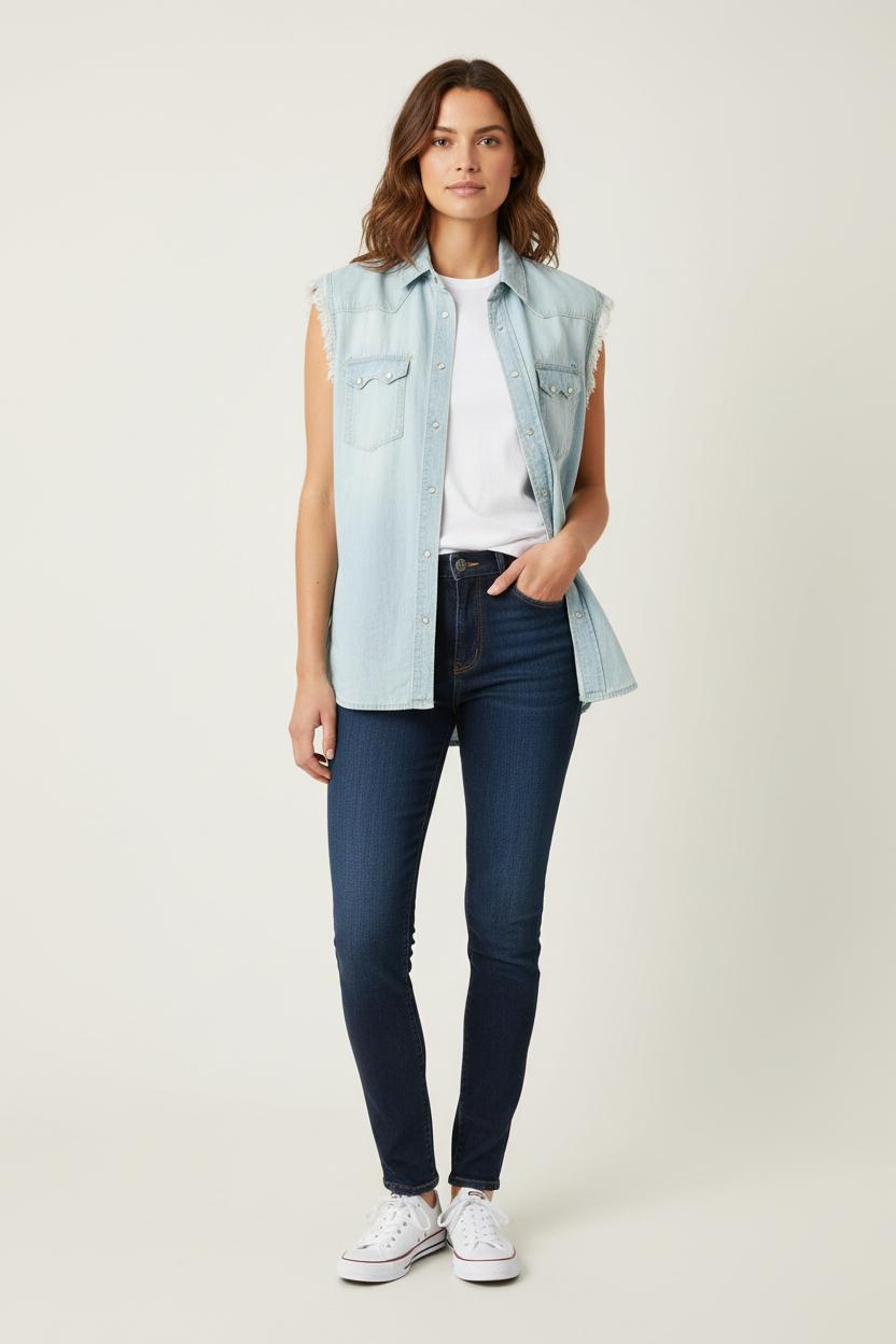 Gilet Sans Manches Bleu - Taille S/36 de la marque Bérénice | PARAD73648 - Vendu par Paradigme - Image 1