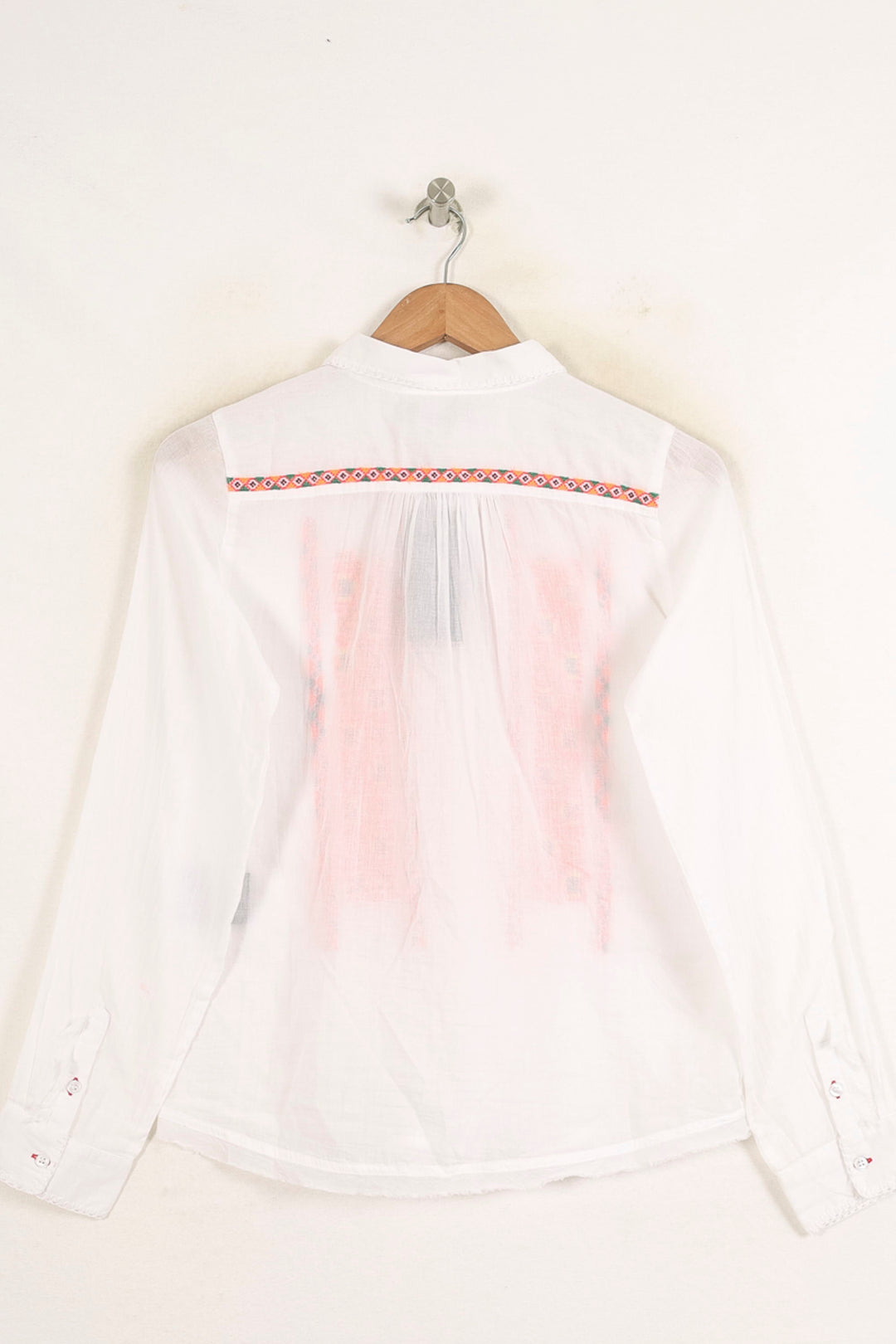 Chemise Brodée Blanche - Taille XXS/32 de la marque Bérénice | PARAD73652 - Vendu par Paradigme - Image 4