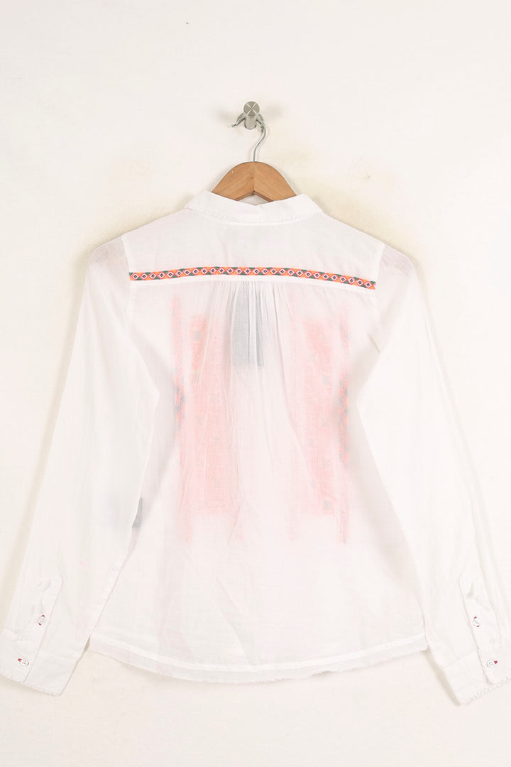 Chemise Brodée Blanche - Taille XXS/32 de la marque Bérénice | PARAD73652 - Vendu par Paradigme - Image 4