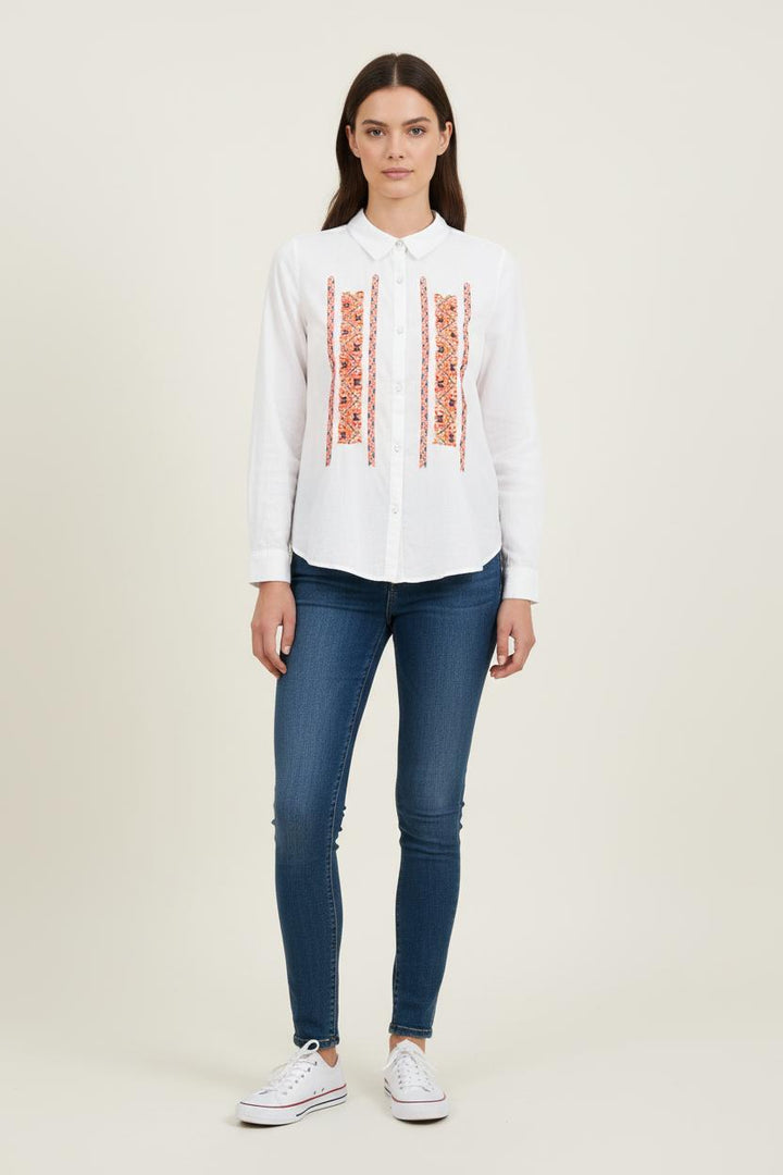 Chemise Brodée Blanche - Taille XXS/32 de la marque Bérénice | PARAD73652 - Vendu par Paradigme - Image 1