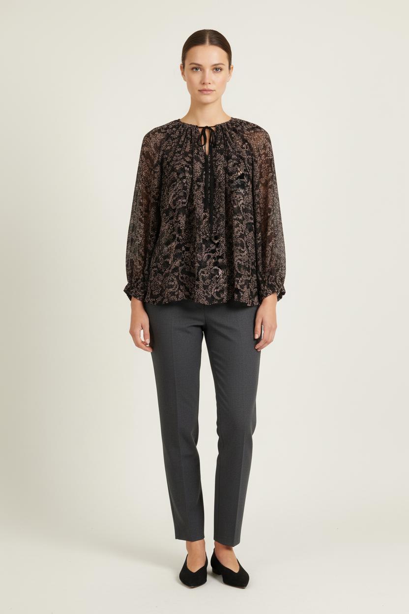 Blouse Noire et Beige - Taille S/36 de la marque Bérénice | PARAD73654 - Vendu par Paradigme - Image 1