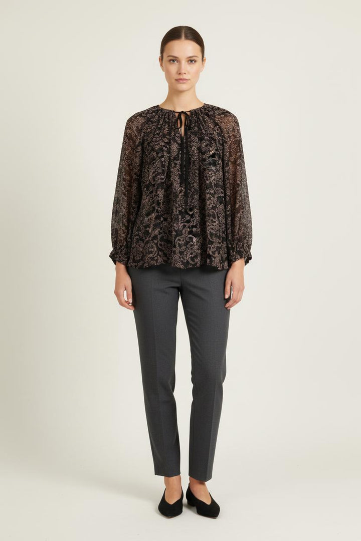 Blouse Noire et Beige - Taille S/36 de la marque Bérénice | PARAD73654 - Vendu par Paradigme - Image 1
