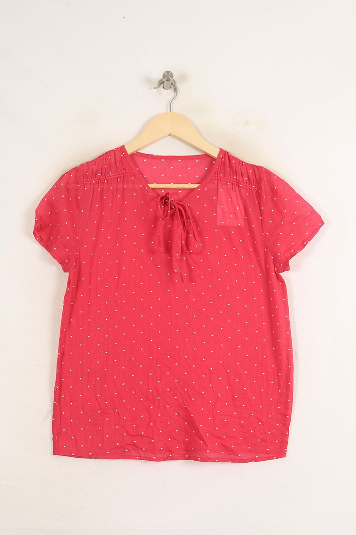 Blouse Rose à Pois Blancs - Taille S/36 de la marque Bérénice | PARAD73658 - Vendu par Paradigme - Image 2