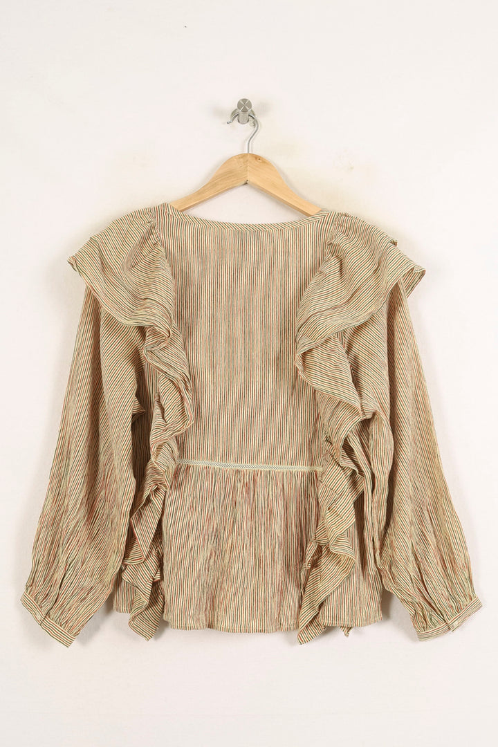 Blouse Rayée Jaune et Rouge - Taille S/36 de la marque Bérénice | PARAD73664 - Vendu par Paradigme - Image 4