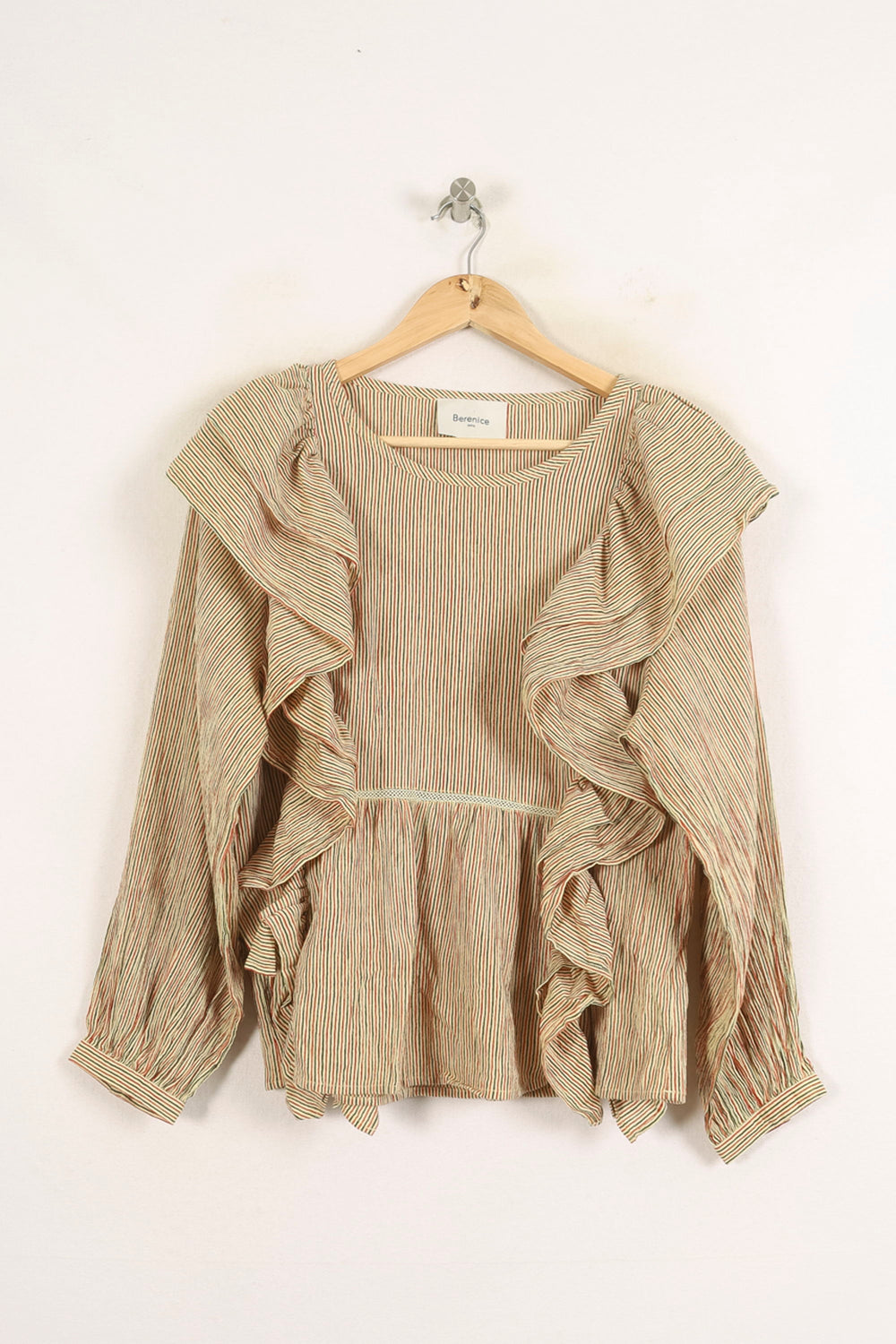 Blouse Rayée Jaune et Rouge - Taille S/36 de la marque Bérénice | PARAD73664 - Vendu par Paradigme - Image 2