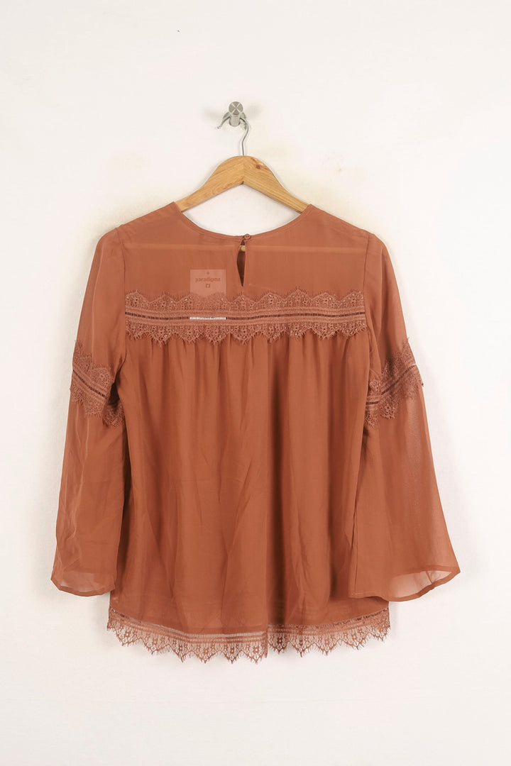 Blouse Marron - Taille S/36 de la marque Bérénice | PARAD73670 - Vendu par Paradigme - Image 4