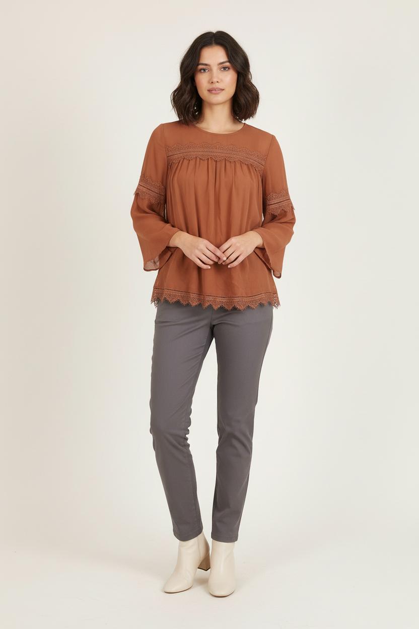Blouse Marron - Taille S/36 de la marque Bérénice | PARAD73670 - Vendu par Paradigme - Image 1