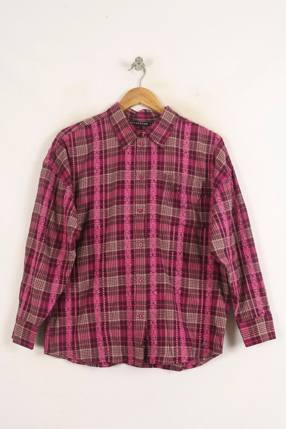 Chemise À Carreaux Violette et Rose - Taille S/36 de la marque Bérénice | PARAD73671 - Vendu par Paradigme - Image 2