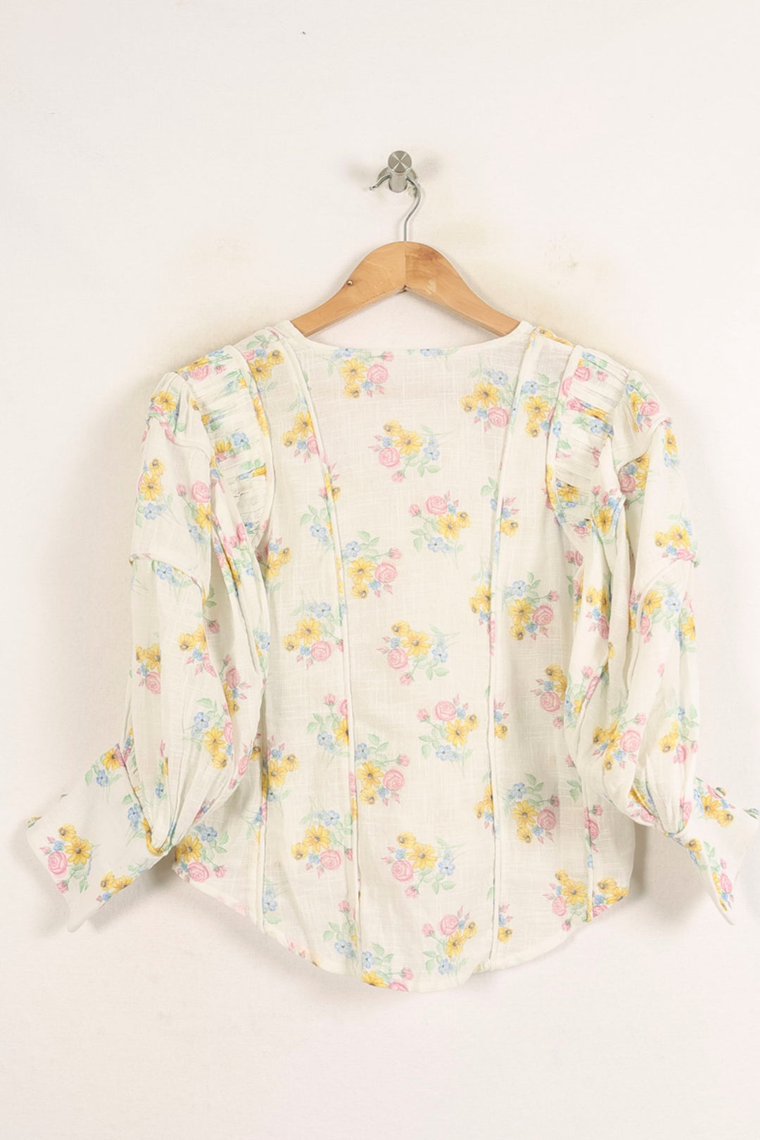 Blouse Blanche à Fleurs - Taille S/36 de la marque Bérénice | PARAD73673 - Vendu par Paradigme - Image 4