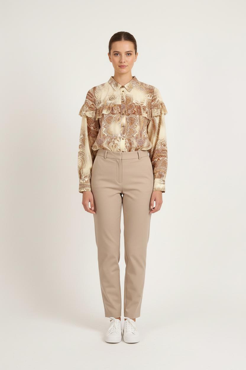 Chemise Beige et Marron - Taille S/36 de la marque Bérénice | PARAD73679 - Vendu par Paradigme - Image 1