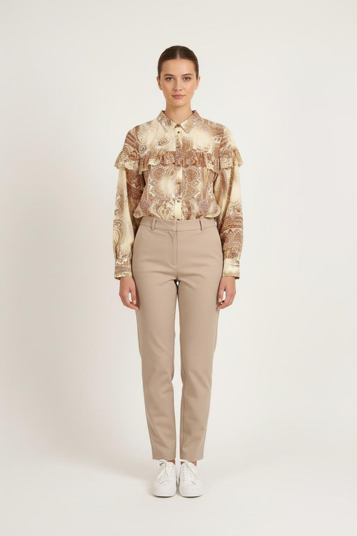 Chemise Beige et Marron - Taille S/36 de la marque Bérénice | PARAD73679 - Vendu par Paradigme - Image 1