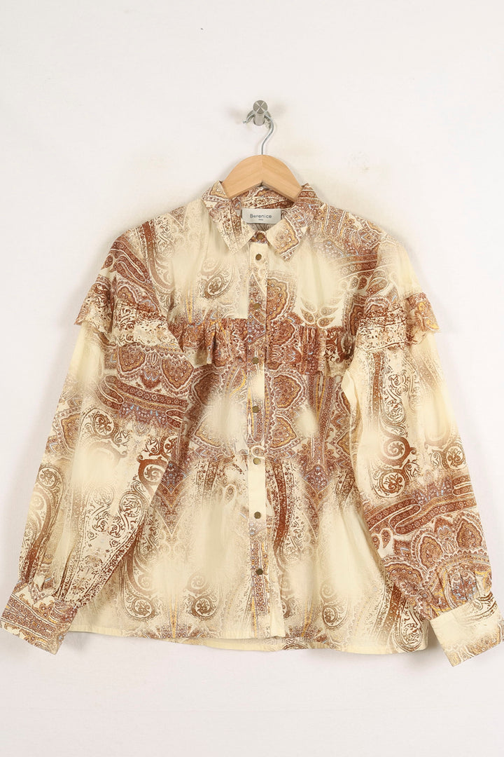 Chemise Beige et Marron - Taille S/36 de la marque Bérénice | PARAD73679 - Vendu par Paradigme - Image 2