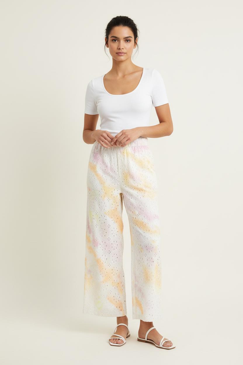 Pantalon Large Blanc et Jaune - Taille XS/34 de la marque Imprevu | PARAD73727 - Vendu par Paradigme - Image 1