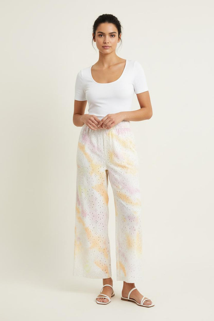 Pantalon Large Blanc et Jaune - Taille XS/34 de la marque Imprevu | PARAD73727 - Vendu par Paradigme - Image 1