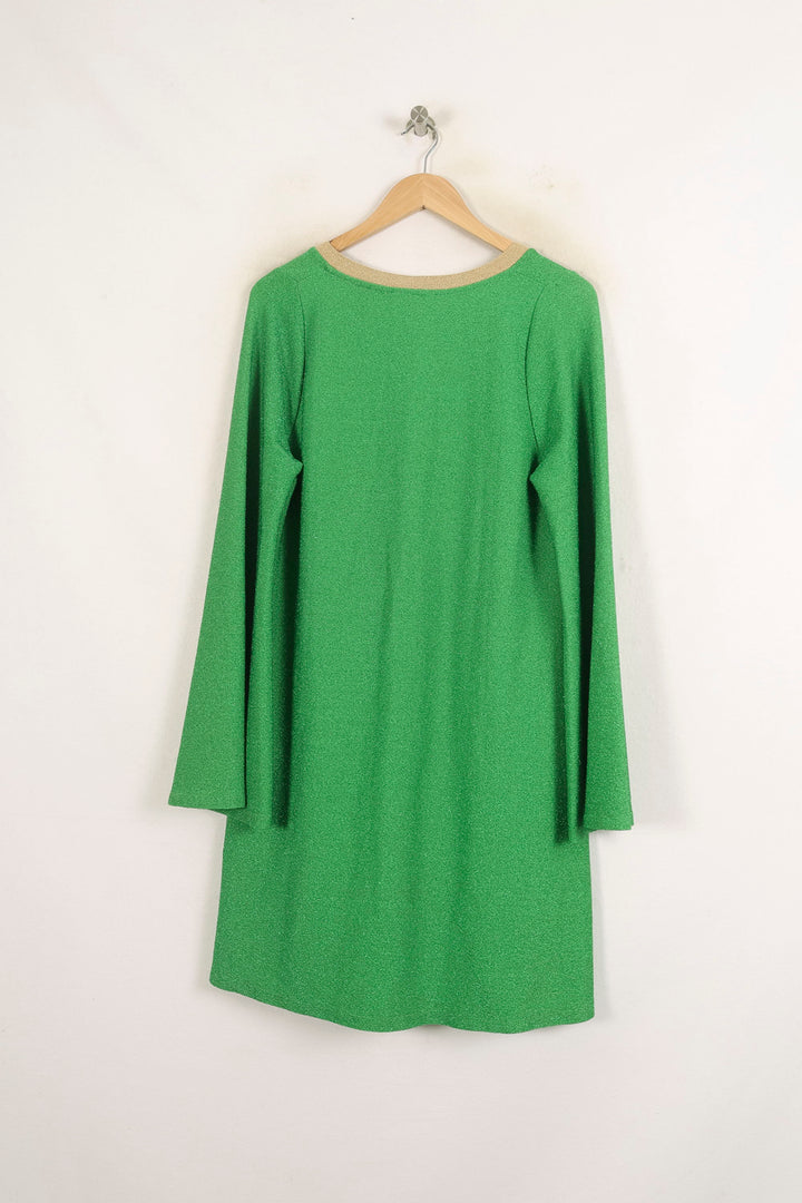 Robe Courte Verte et Beige - Taille S/36 de la marque Imprevu | PARAD73739 - Vendu par Paradigme - Image 4