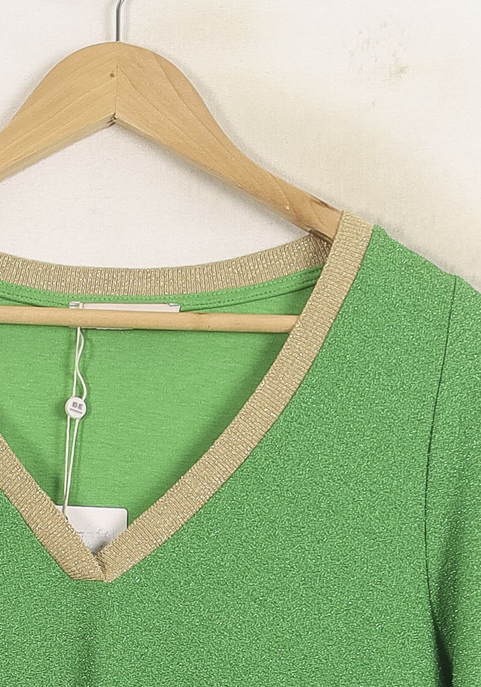 Robe Courte Verte et Beige - Taille S/36 de la marque Imprevu | PARAD73739 - Vendu par Paradigme - Image 3