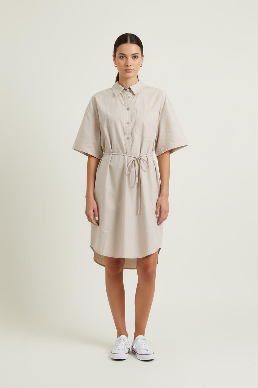 Robe Chemise Beige - Taille XS/34 de la marque American Vintage | PARAD73757 - Vendu par Paradigme - Image 1