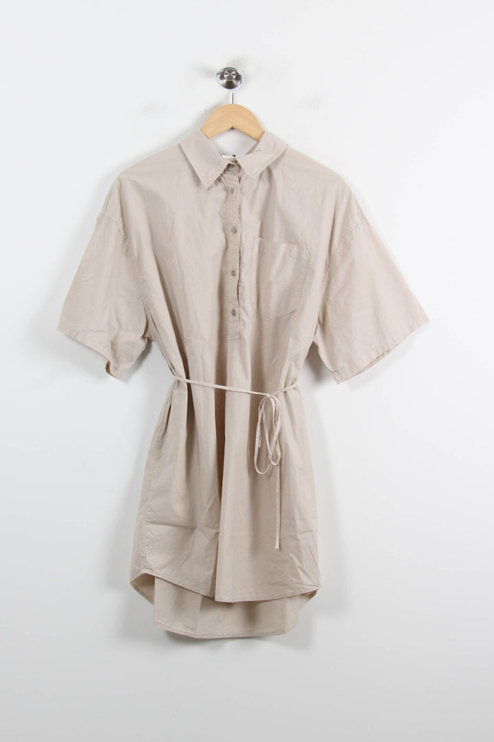 Robe Chemise Beige - Taille XS/34 de la marque American Vintage | PARAD73757 - Vendu par Paradigme - Image 2