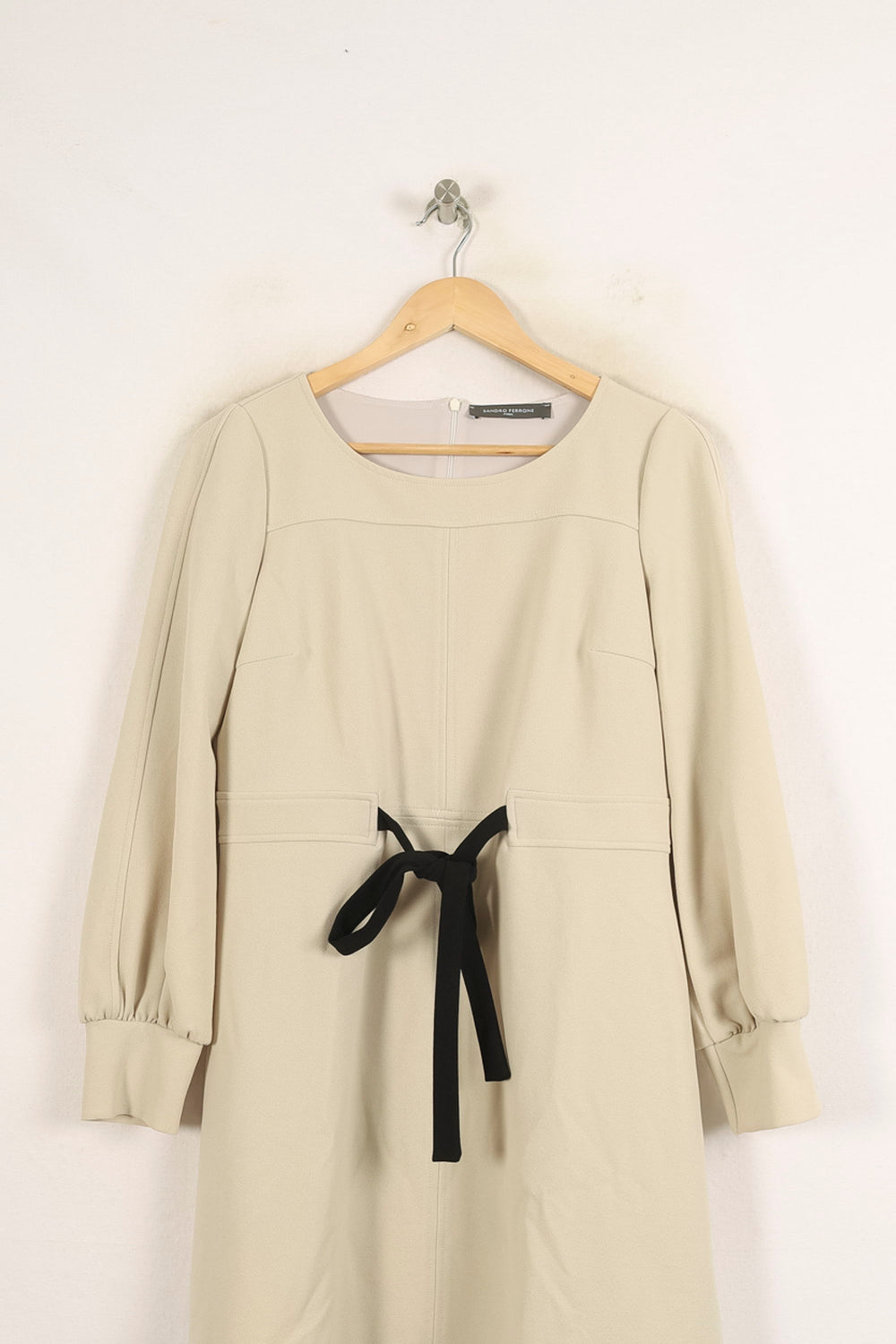 Robe Courte Beige et Noire - Taille L/40 de la marque Sandro | PARAD73767 - Vendu par Paradigme - Image 2