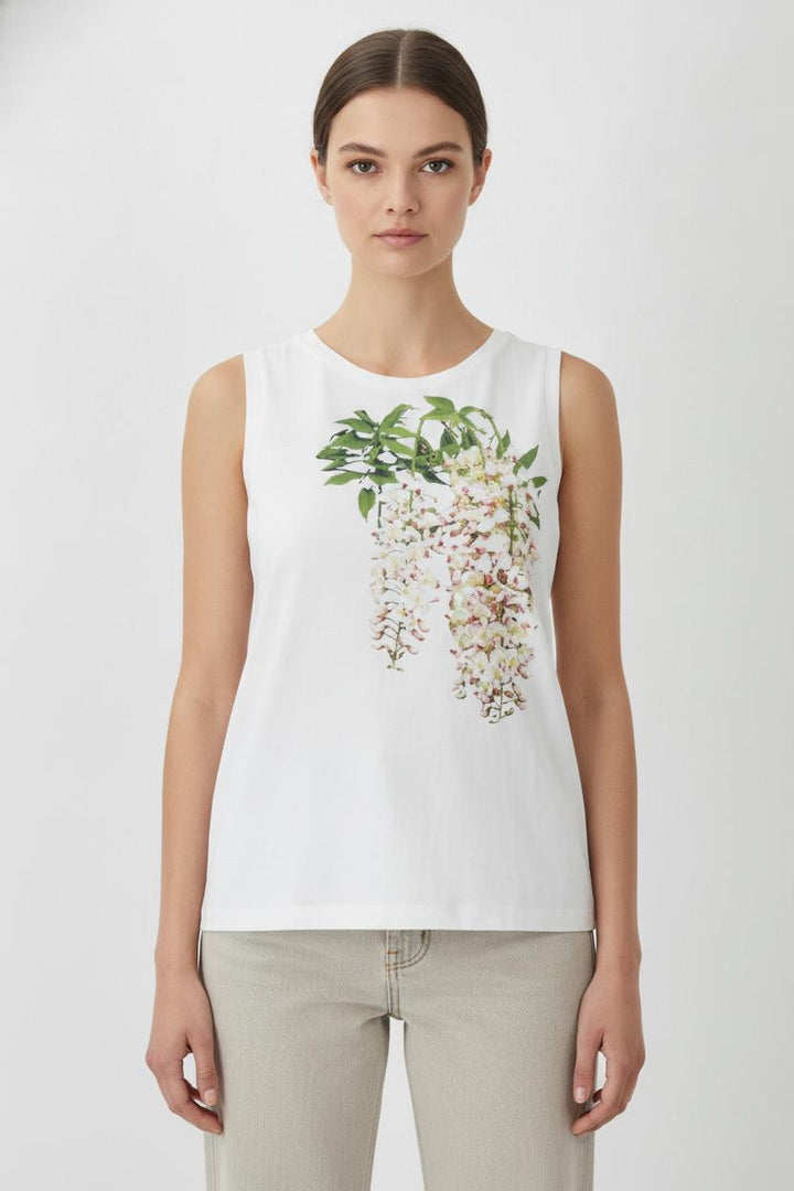 Débardeur Blanc et Vert - Taille M/38 de la marque Maje | PARAD73780 - Vendu par Paradigme - Image 1