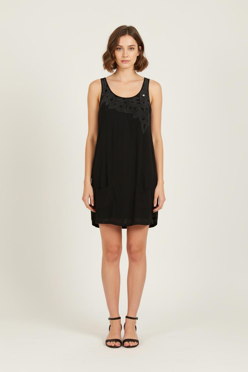 Robe Sans Manches Noire - Taille L/40 de la marque One Step | PARAD73783 - Vendu par Paradigme - Image 1