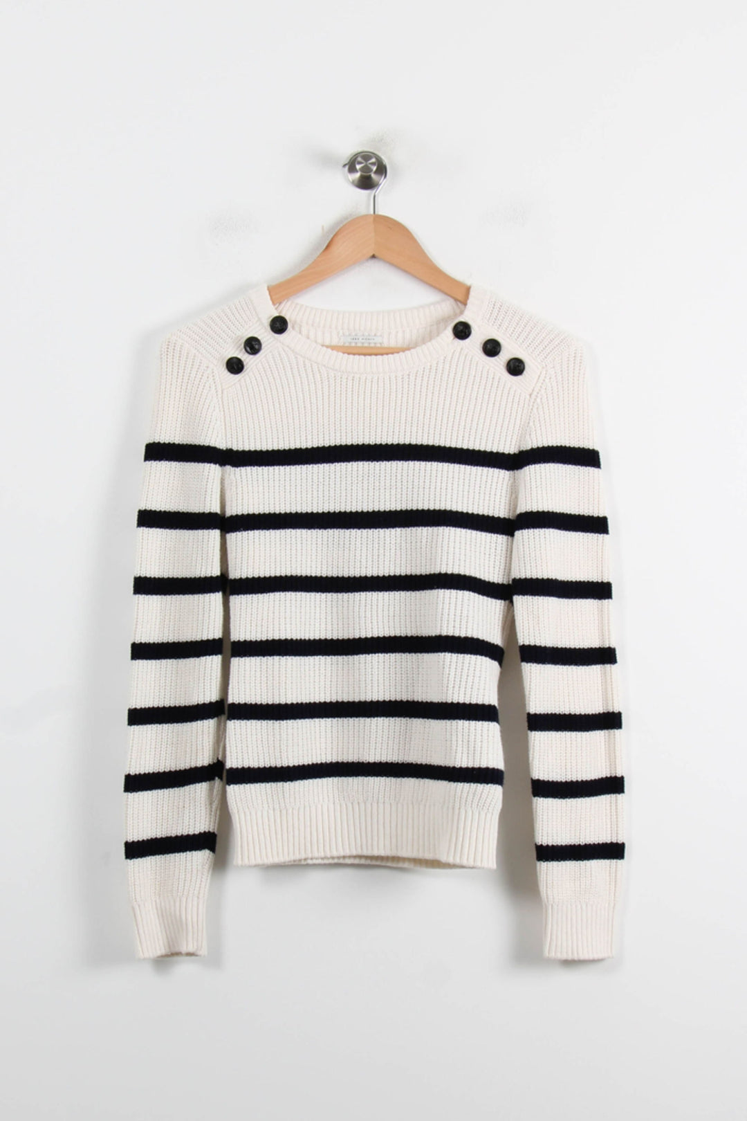 Pull Blanc et Noir - Taille M/38 de la marque IKKS | PARAD73793 - Vendu par Paradigme - Image 2