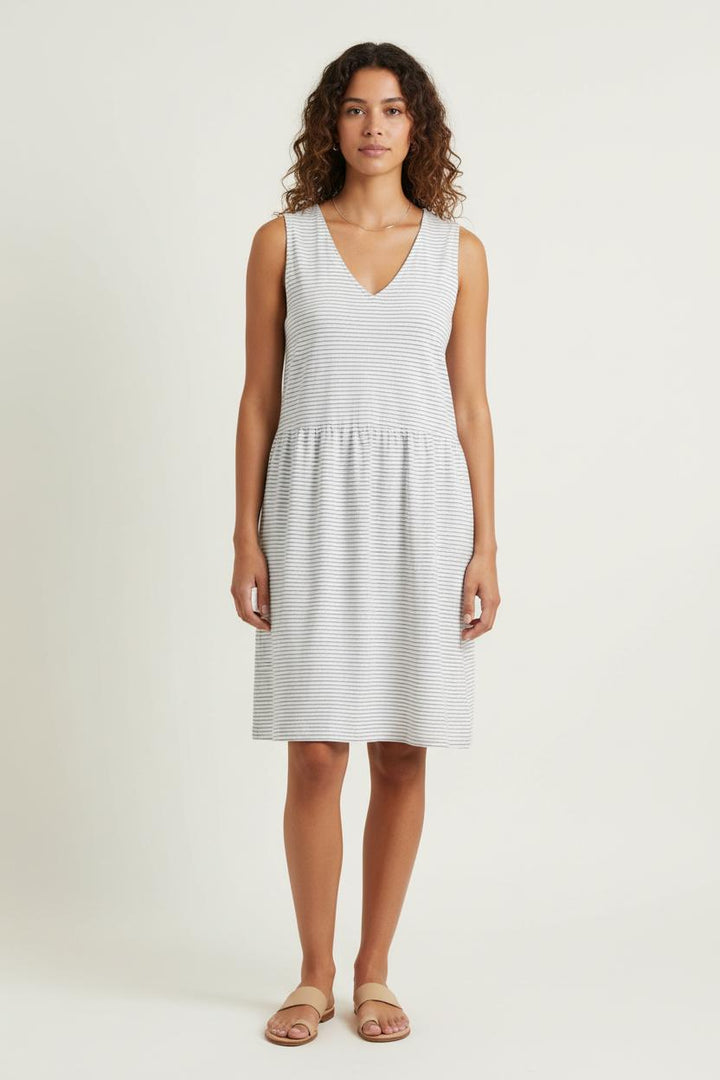 Robe Courte Blanche et Grise - Taille L/40 de la marque Des petits hauts | PARAD73800 - Vendu par Paradigme - Image 1