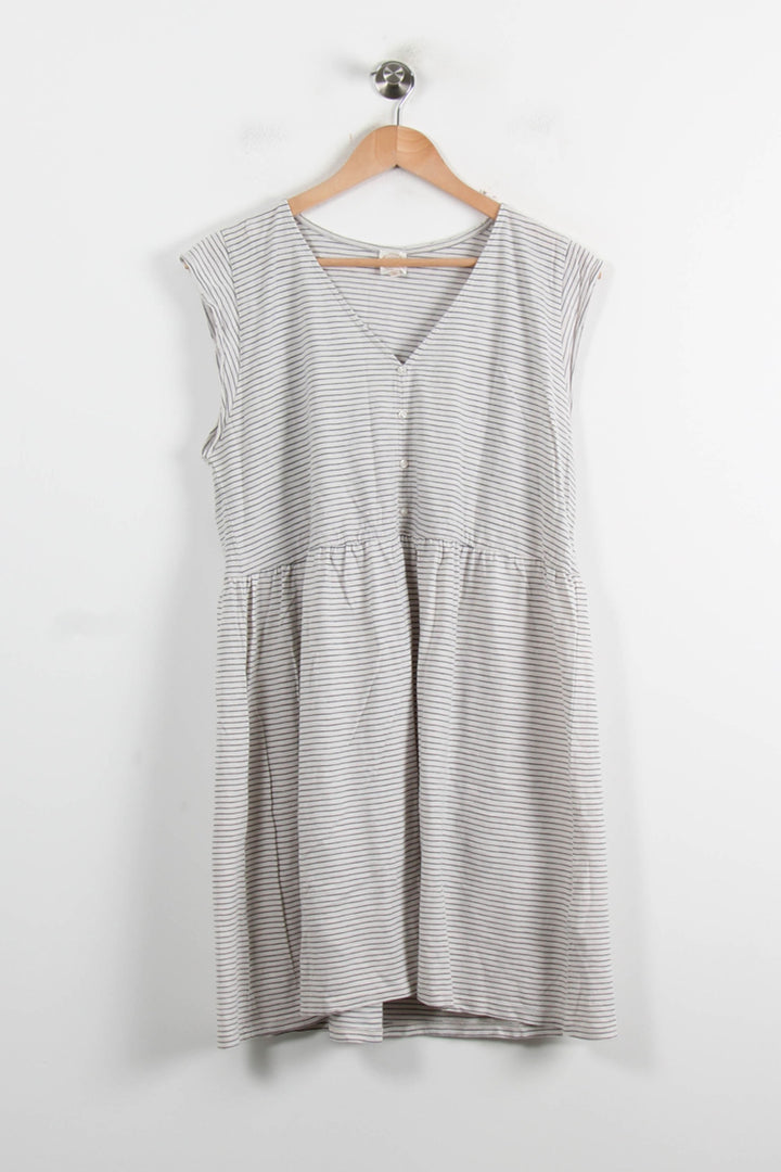 Robe Courte Blanche et Grise - Taille L/40 de la marque Des petits hauts | PARAD73800 - Vendu par Paradigme - Image 2