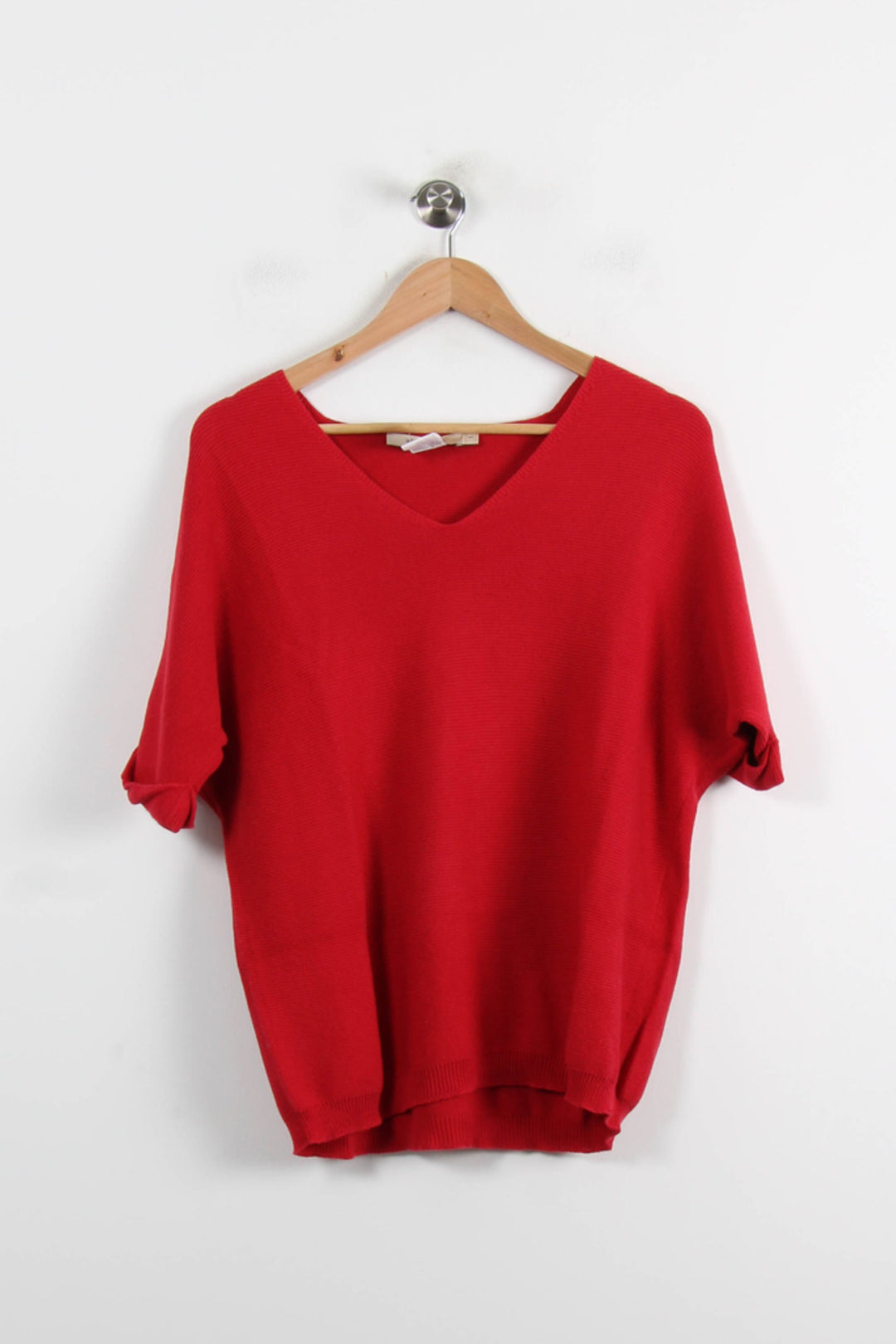 Pull Rouge - Taille S/36 de la marque La Fée Maraboutée | PARAD73804 - Vendu par Paradigme - Image 2